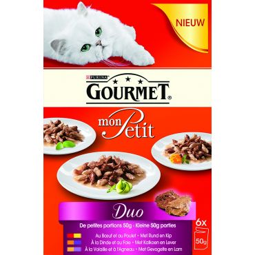 Gourmet kattenvoer mon petit vlees mix