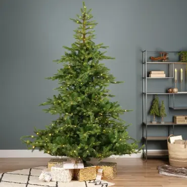 Everlands kunstkerstboom Grandis fir 210 cm - met verlichting - afbeelding 4