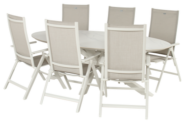 Hartman verstelbare tuinstoel Aruba Royal White - afbeelding 6