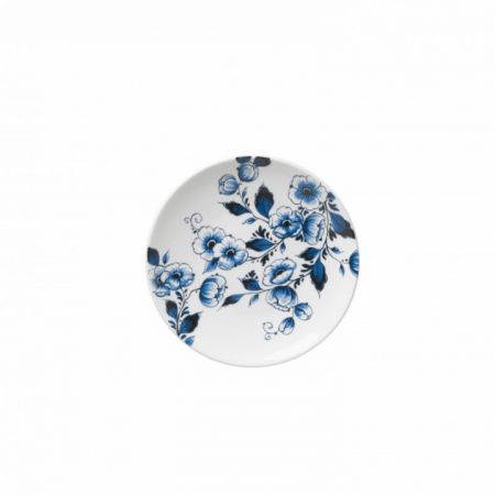 Heinen Delfts Blauw bord bloem klein - afbeelding 1