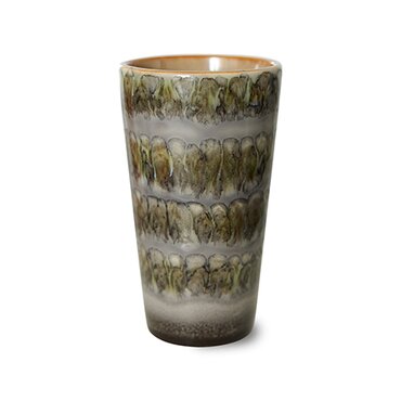 HKliving 70s ceramics: latte mug fern - afbeelding 1
