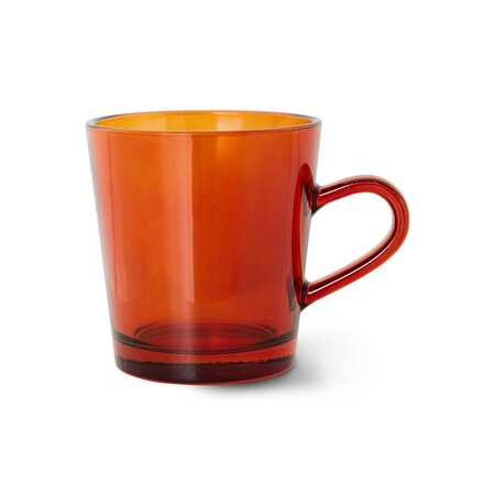 HKliving 70s glassware: coffee cup amber brown - afbeelding 1