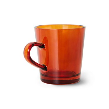HKliving 70s glassware: coffee cup amber brown - afbeelding 2