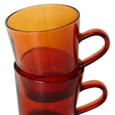 HKliving 70s glassware: coffee cup amber brown - afbeelding 3