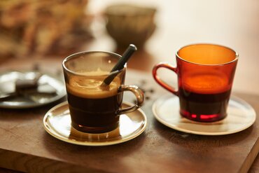 HKliving 70s glassware: coffee cup mud brown - afbeelding 3
