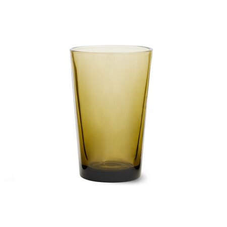 HKliving 70s glassware: tea glass mud brown - afbeelding 1