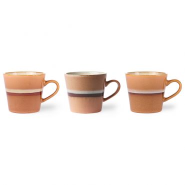 HKliving 70s ceramics: cappuccino mug stream - afbeelding 2
