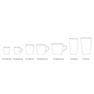 HKliving 70s ceramics: cappuccino mug stream - afbeelding 3