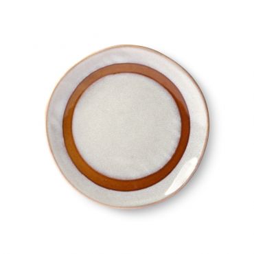 HKliving 70s ceramics: dessert plate snow - afbeelding 2
