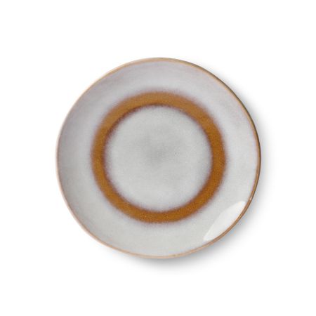 HKliving 70s ceramics: dessert plate snow - afbeelding 1
