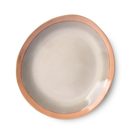 HKliving 70s ceramics: side plate earth - afbeelding 1