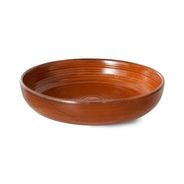 HKliving Chef ceramics: deep plate M burned orange - afbeelding 2