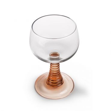 HKliving swirl wine glass nude - afbeelding 2