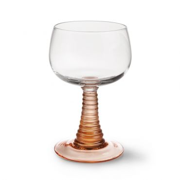 HKliving swirl wine glass nude - afbeelding 3