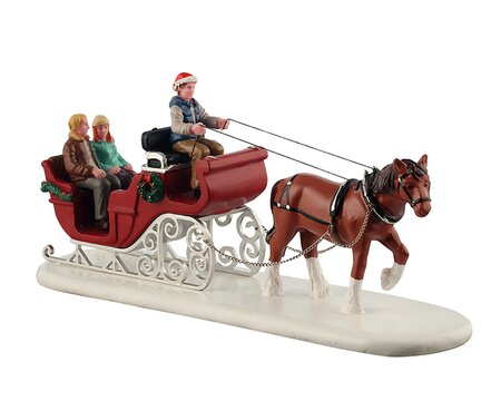 Lemax kerstdorp figuur 'Holiday Sleigh Ride'