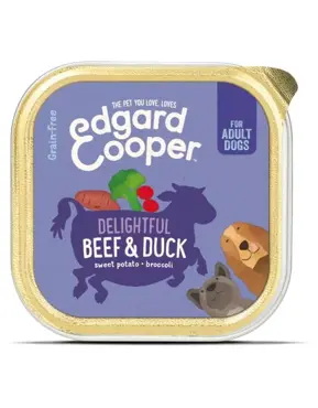Edgard & Cooper kuipje rund, eend & zoete aardappel hondenvoer