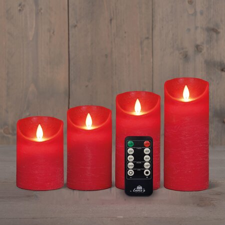Anna's Collection Kaars wax bewegende vlam 4 stuks