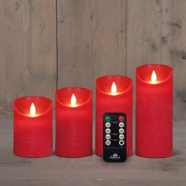 Anna's Collection Kaars wax bewegende vlam 4 stuks