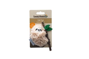 Beeztees jungle luiaard pluche kattenspeeltje - afbeelding 2