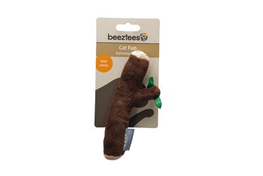 Beeztees jungle boomstam pluche kattenspeeltje - afbeelding 2