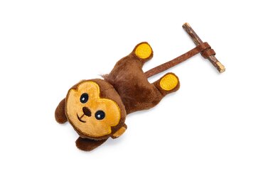 Beeztees jungle aap pluche kattenspeeltje - afbeelding 1
