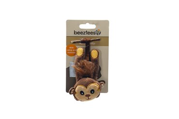 Beeztees jungle aap pluche kattenspeeltje - afbeelding 2