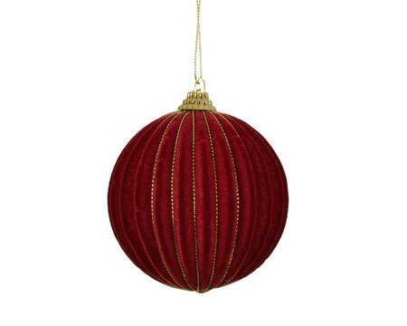 Decoris kerstbal foam bordeaux rood