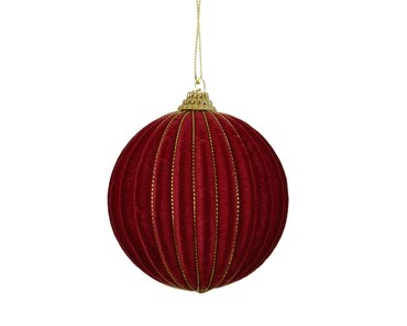 Decoris kerstbal foam bordeaux rood