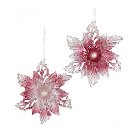 Kerstbal kerstster roze - Kurt S. Adler