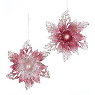 Kerstbal kerstster roze - Kurt S. Adler