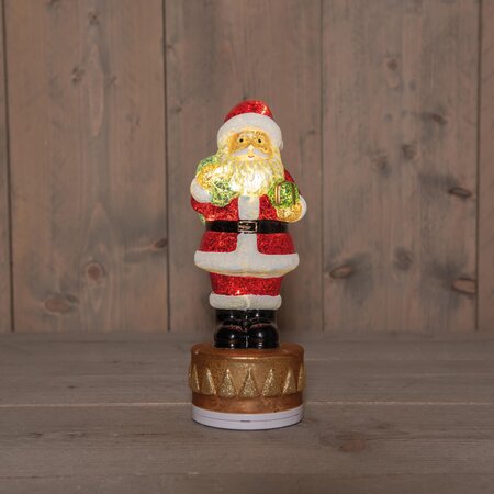Anna's Collection Draaiende Kerstman Glas