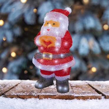 LED figuur kerstman acryl - afbeelding 2