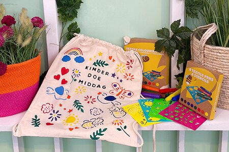 Kinder DOE-middag tasje kleuren