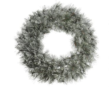 Kerstkrans Ø63 cm frosted - Everlands - afbeelding 3