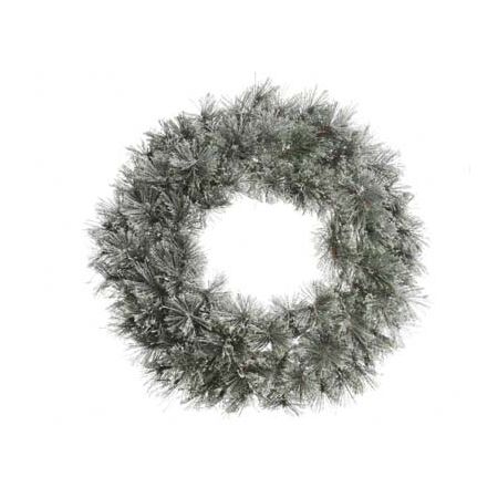 Kerstkrans Ø63 cm frosted - Everlands - afbeelding 1