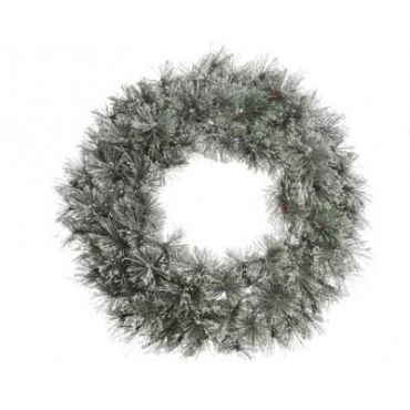 Kerstkrans Ø63 cm frosted - Everlands - afbeelding 1