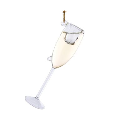 Kurt S. Adler kerst ornament glas champagne