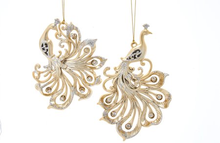 Kurt S. Adler kerst ornament pauw