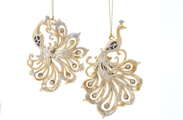 Kurt S. Adler kerst ornament pauw