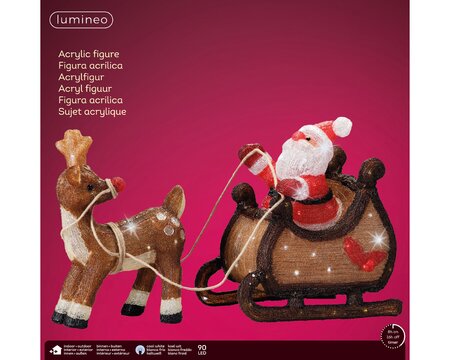 LED acryl kerstman koel wit - afbeelding 1