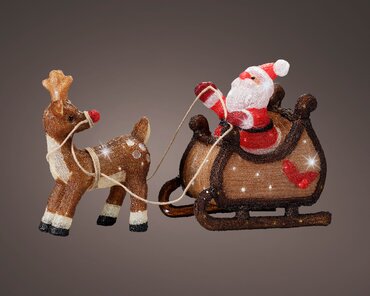 LED acryl kerstman koel wit - afbeelding 3