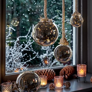 LED bolglas aan touw - afbeelding 3