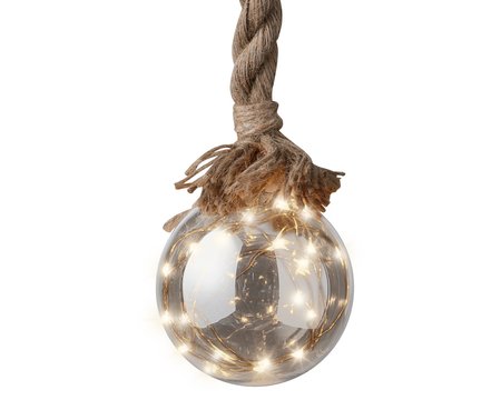LED bolglas aan touw - afbeelding 1