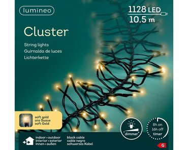 Cluster verlichting 1128 LED soft gold - afbeelding 1