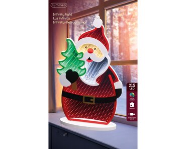 LED infinity light kerstman - afbeelding 2