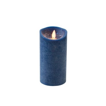 LED kaars antiek blauw ↕ 15 cm