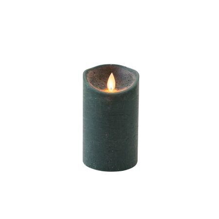 LED kaars antiek groen ↕ 12,5 cm