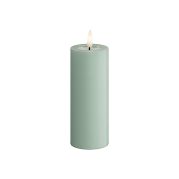 LED kaars saliegroen 5x12,5 cm