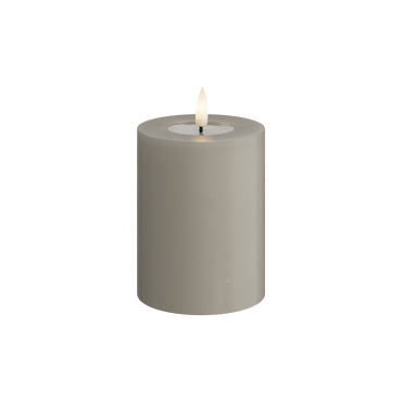 LED kaars zandkleurig 7,5x10 cm