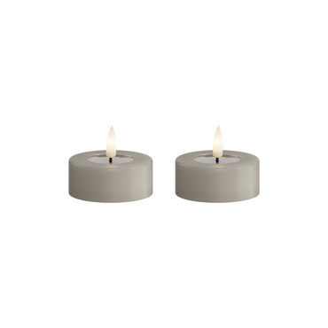 LED theelicht kaars zandkleurig 4,1x4,5 cm - afbeelding 1
